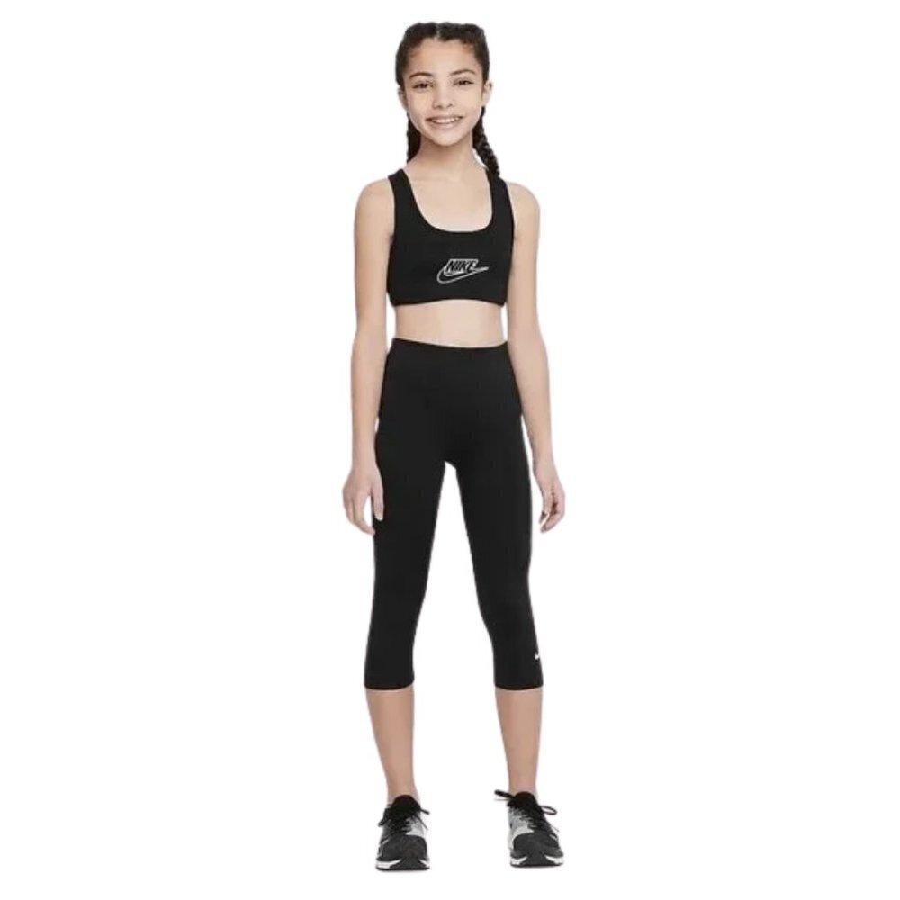 NWT Nike Dri-FIT One Capri Leggings Tight Fit Black Girl Size XS (5/6)